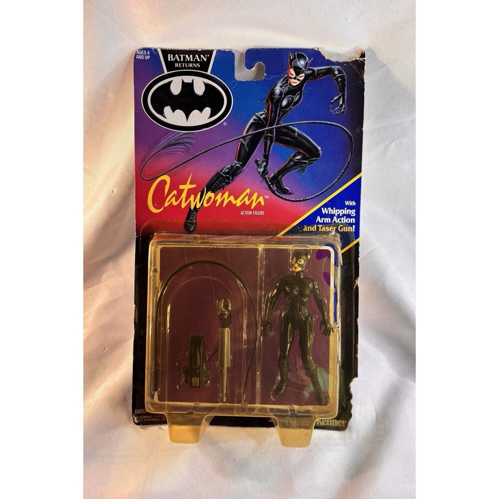 Batman Returns Movie Catwoman Whipping Action Figure Michelle Pfieffer Kenner